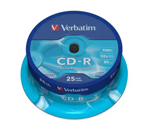 ⁨CD-R 52x 700MB 25P CB DL Ex Prot 43432⁩ w sklepie Wasserman.eu