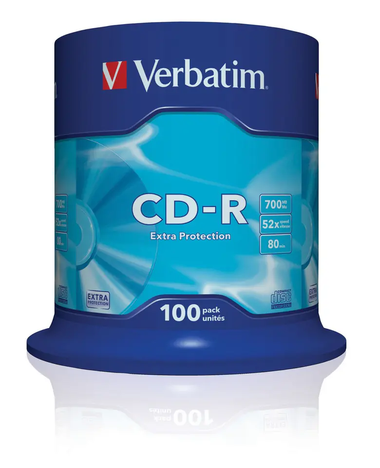 CD-R 52x 700MB 100P CB DL Ex Prot 43411 at Wasserman.eu