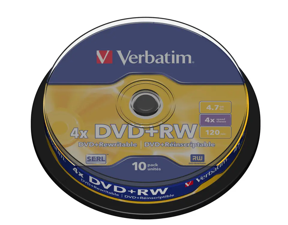 Verb DVD+RW 4x 4.7GB 10P CB 4348 at Wasserman.eu
