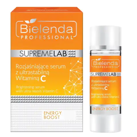 ⁨Bielenda Professional SupremeLab Energy Boost rozjaśniające serum z ultrastabilną witaminą C 15ml⁩ w sklepie Wasserman.eu