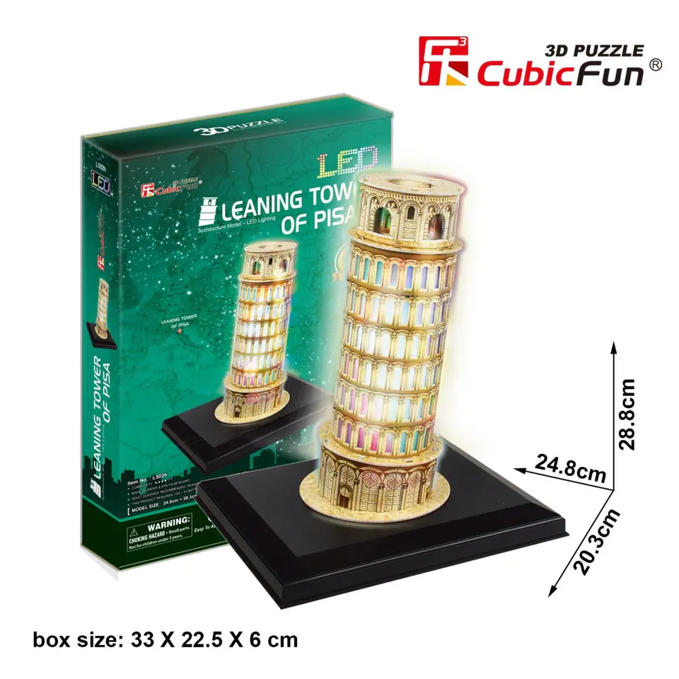 Puzzle 3D Krzywa Wieża Pisa (Światło) w sklepie Wasserman.eu