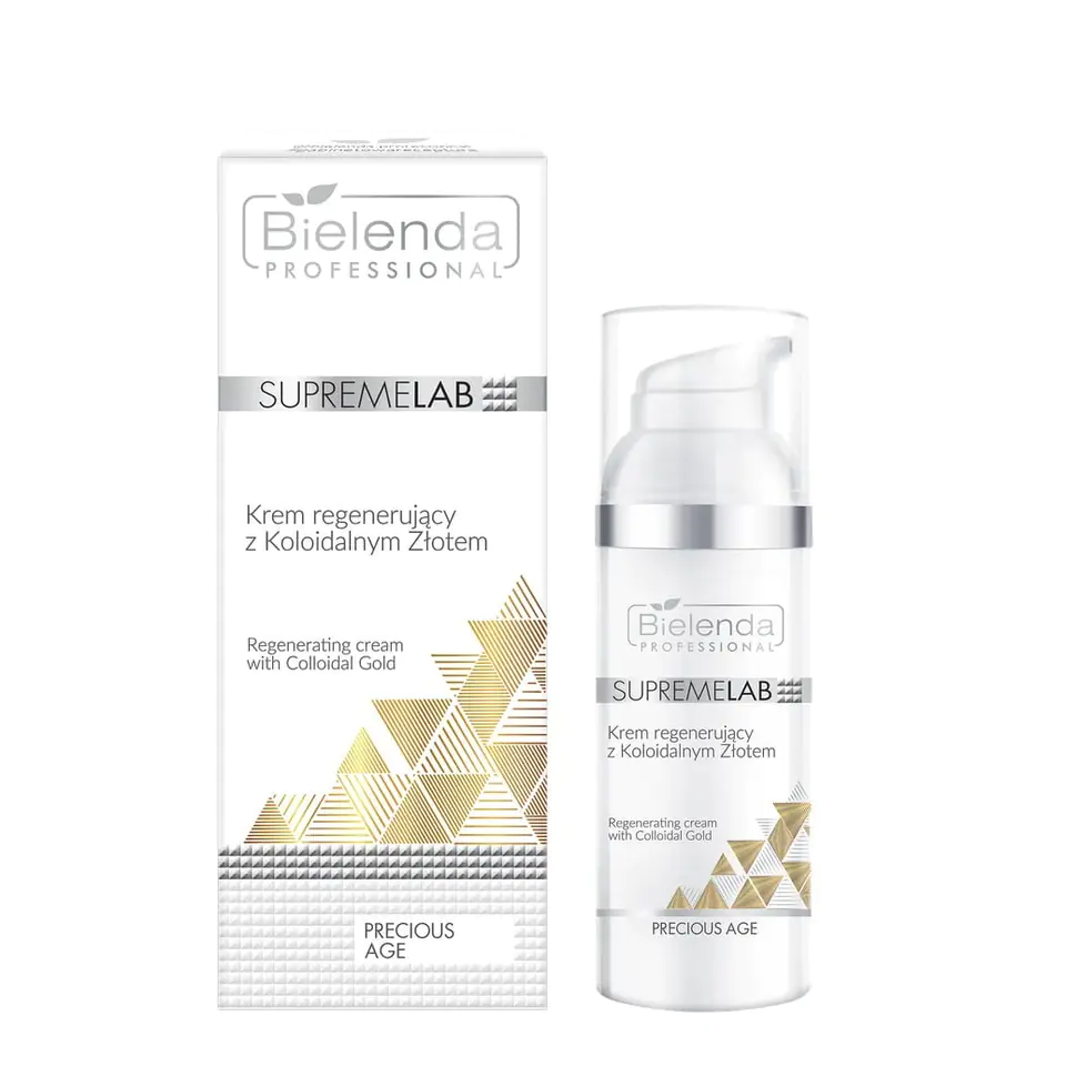 ⁨Bielenda Professional SupremeLab Precious Age krem regenerujący z koloidalnym złotem 50ml⁩ w sklepie Wasserman.eu