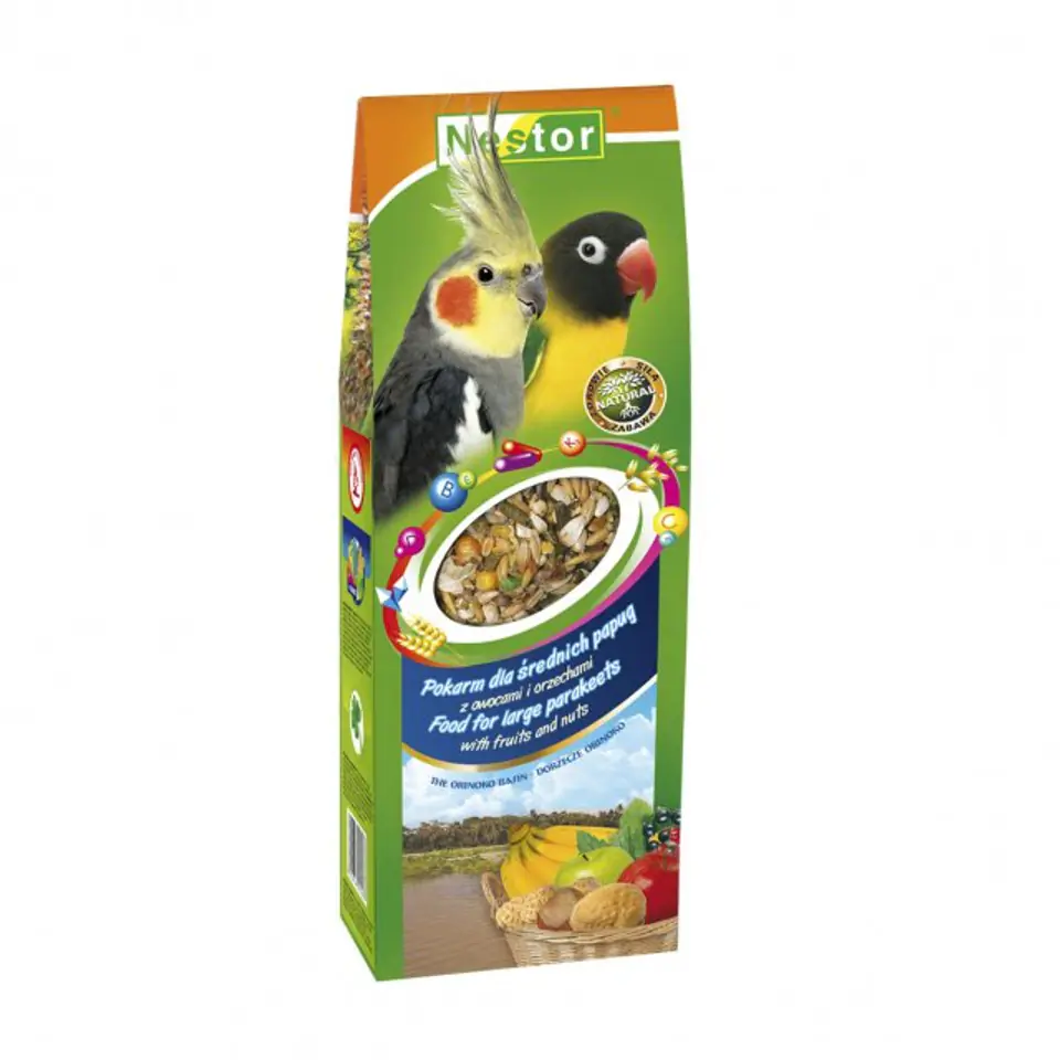 ⁨NESTOR FOOD 700ML PARROT MEDIUM FRUIT NUTS 400g⁩ at Wasserman.eu