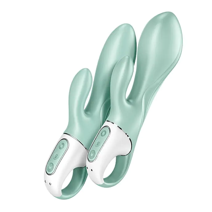 ⁨Satisfyer Air Pump Bunny 5+ wibrator z pompką Mint⁩ w sklepie Wasserman.eu