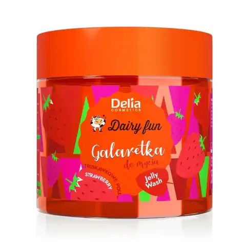 ⁨Delia Dairy Fun galaretka do mycia ciała Truskawkowe Pole 250ml⁩ w sklepie Wasserman.eu