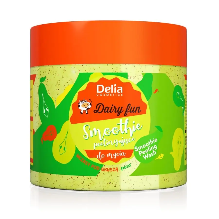 ⁨Delia Dairy Fun peelingujące smoothie do mycia ciała Wczasy Pod Gruszą 350ml⁩ w sklepie Wasserman.eu