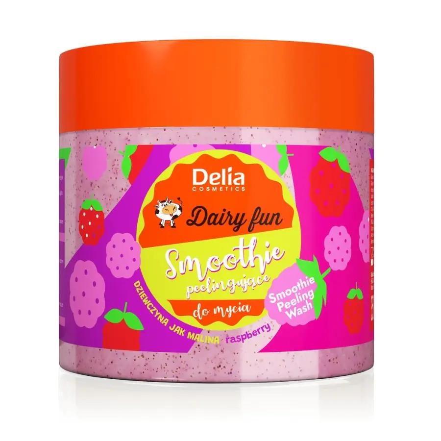 ⁨Delia Dairy Fun peelingujące smoothie do mycia ciała Dziewczyna Jak Malina 350ml⁩ w sklepie Wasserman.eu