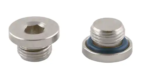 ⁨Brass nickel-plated stopper with o-ring, G1/8z,3015 1/8⁩ at Wasserman.eu