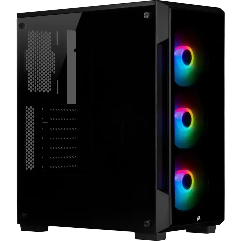CORSAIR iCUE 220T RGB TG Mid Tower BLACK at Wasserman.eu