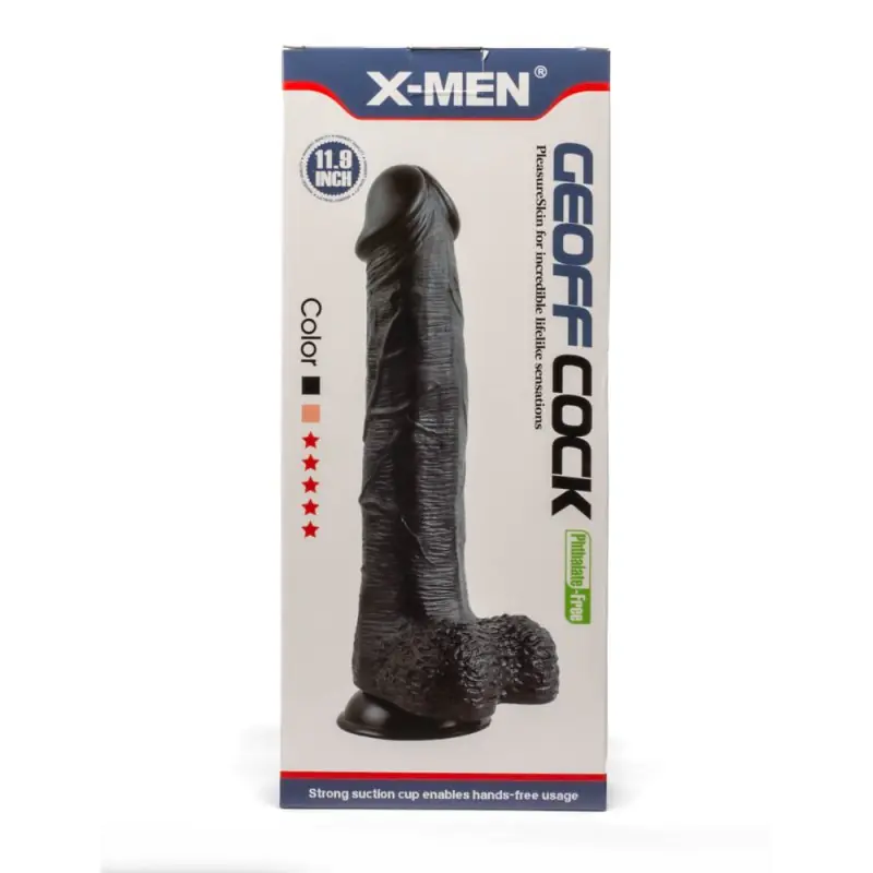 ⁨Dildo GEOFF z przyssawką 30cm X-MEN⁩ w sklepie Wasserman.eu