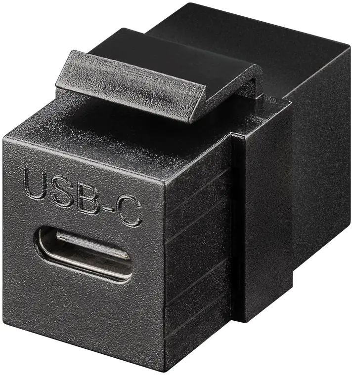 Złącze Keystone przedłużenie kabla USB-C czarne w sklepie Wasserman.eu