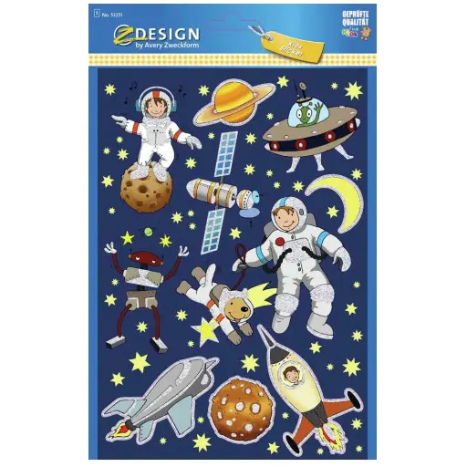 ⁨Naklejki duże dla dzieci KOSMOS 53251 Z-DESIGN AVERY ZWECKFORM⁩ w sklepie Wasserman.eu