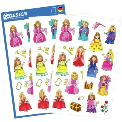 ⁨Princess Paper Stickers 53198 Z-DESIGN AVERY ZWECKFORM⁩ at Wasserman.eu