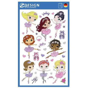 ⁨Children's stickers BALLERINAS 53221 Z-DESIGN AVERY ZWECKFORM⁩ at Wasserman.eu