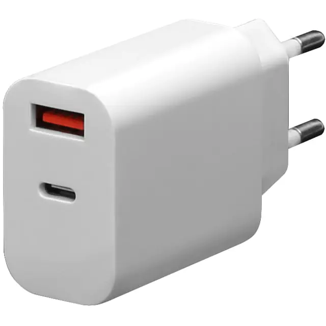 ⁨Ładowarka sieciowa 230V PLATINET 1xUSB-A 5V/2,4A + 1xUSB-C 5V/3A 9V/3A 12V/3A (45481)⁩ w sklepie Wasserman.eu