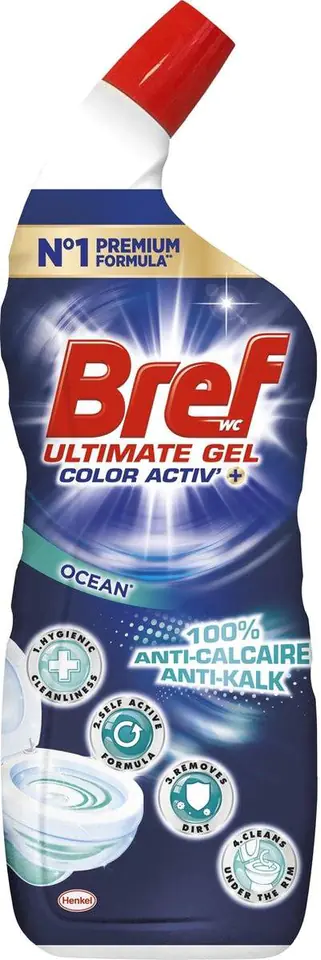 ⁨Bref Ultimate Gel Color Active + Ocean Żel  WC 700 ml⁩ w sklepie Wasserman.eu