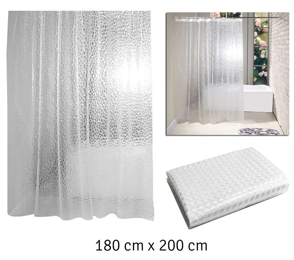 ⁨AG655A Shower curtain 3d 180x200⁩ at Wasserman.eu