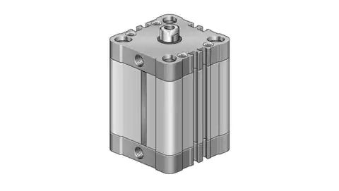 ⁨Compact pneumatic actuator ISO21287 with single-sided piston rod with internal thread. Piston diameter 16mm stroke 30mm,NSKI016.0030⁩ at Wasserman.eu