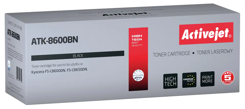 ⁨Activejet ATK-8600BN Toner (zamiennik Kyocera TK-8600K; Supreme; 30000 stron; czarny)⁩ w sklepie Wasserman.eu