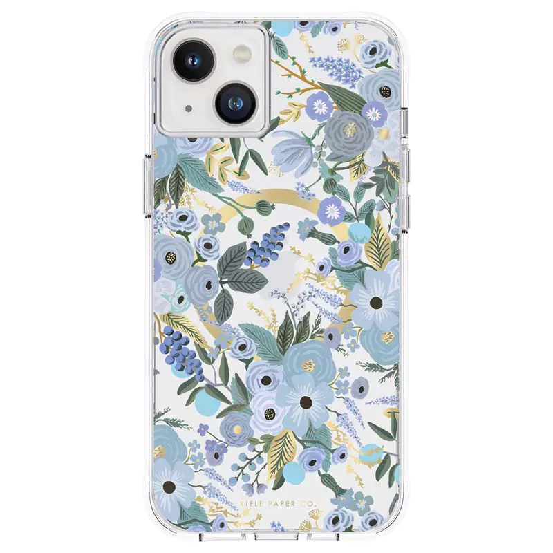 ⁨Rifle Paper Clear MagSafe - Etui iPhone 14 Plus (Garden Party Blue)⁩ w sklepie Wasserman.eu