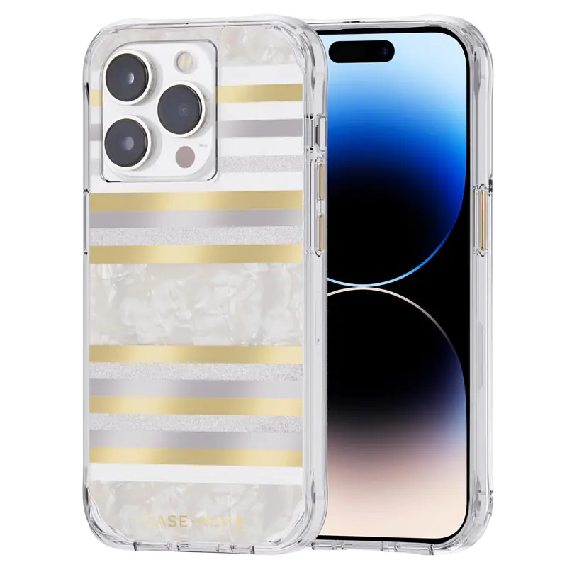 Case-Mate Pearl Stripes MagSafe - Etui iPhone 14 Pro zdobione masą perłową (Pearl Stripes) at Wasserman.eu