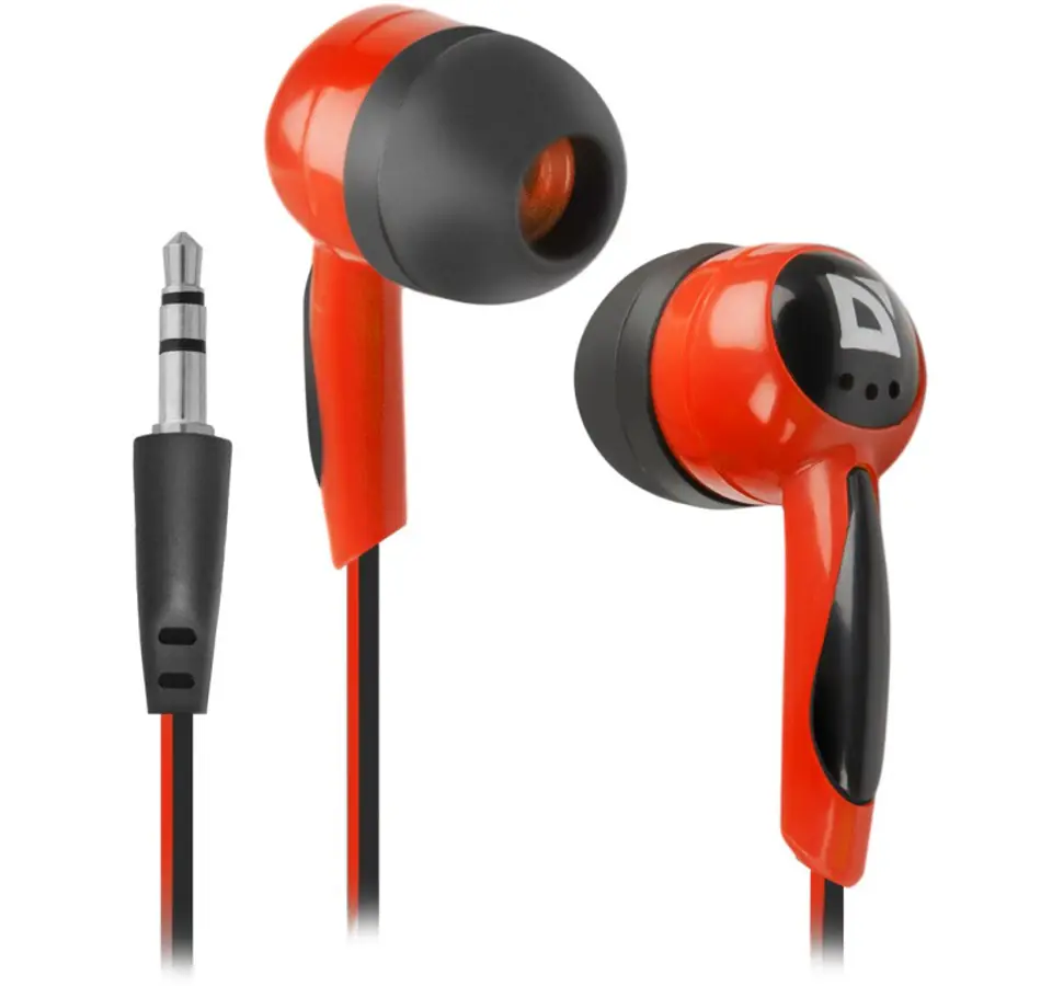 ⁨In-ear headphones BASIC 604 wired Black -red⁩ at Wasserman.eu