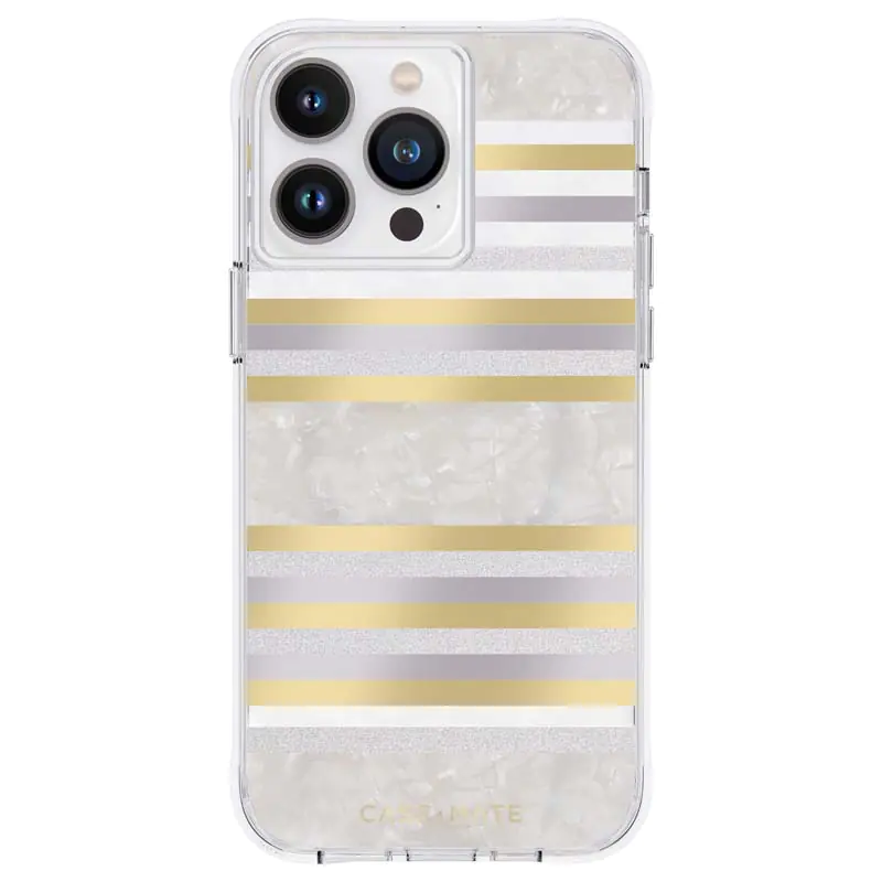 ⁨Case-Mate Pearl Stripes MagSafe - Etui iPhone 14 Pro Max zdobione masą perłową (Pearl Stripes)⁩ at Wasserman.eu