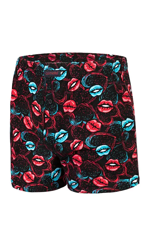 ⁨Boxers Hot Lips 2 048/06 Black-Red-Turquoise (size L)⁩ at Wasserman.eu