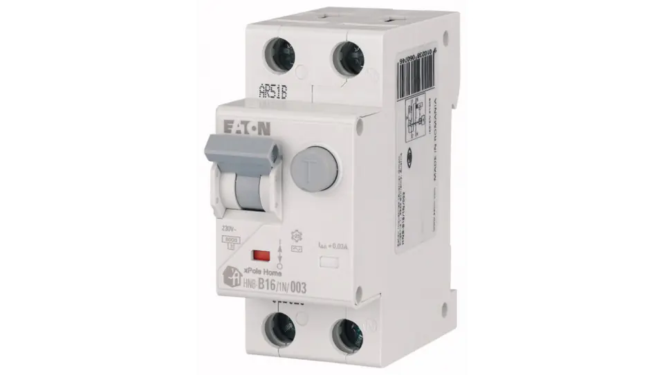 ⁨Residual current circuit breaker 2P 16A B 0,03A type AC xPole Home HNB-B16/1N/003 195121⁩ at Wasserman.eu