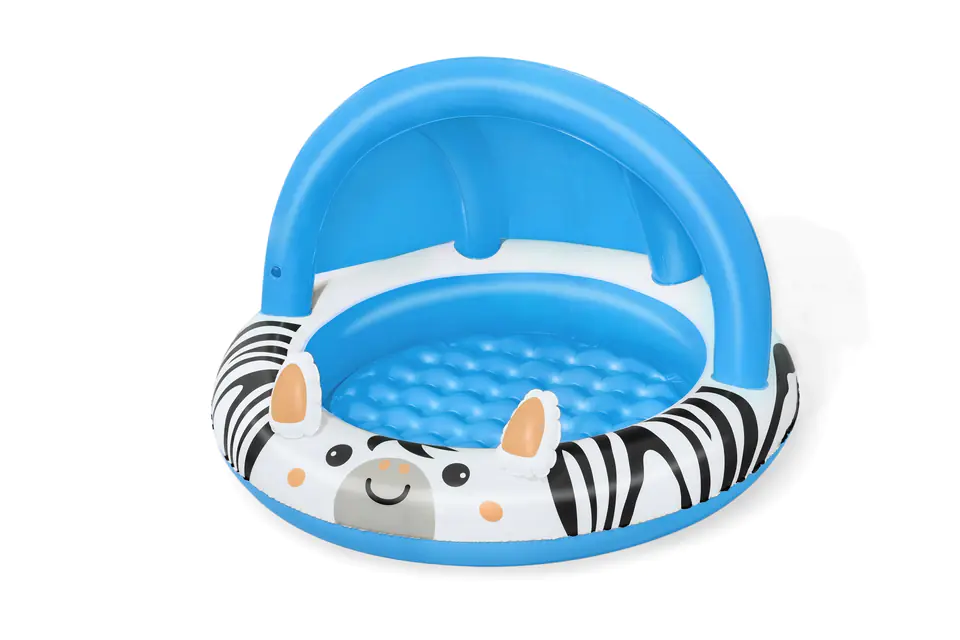 ⁨Bestway 52559 Basenik dmuchany z daszkiem i pompowanym dnem Zebra 97cm x 66cm⁩ w sklepie Wasserman.eu