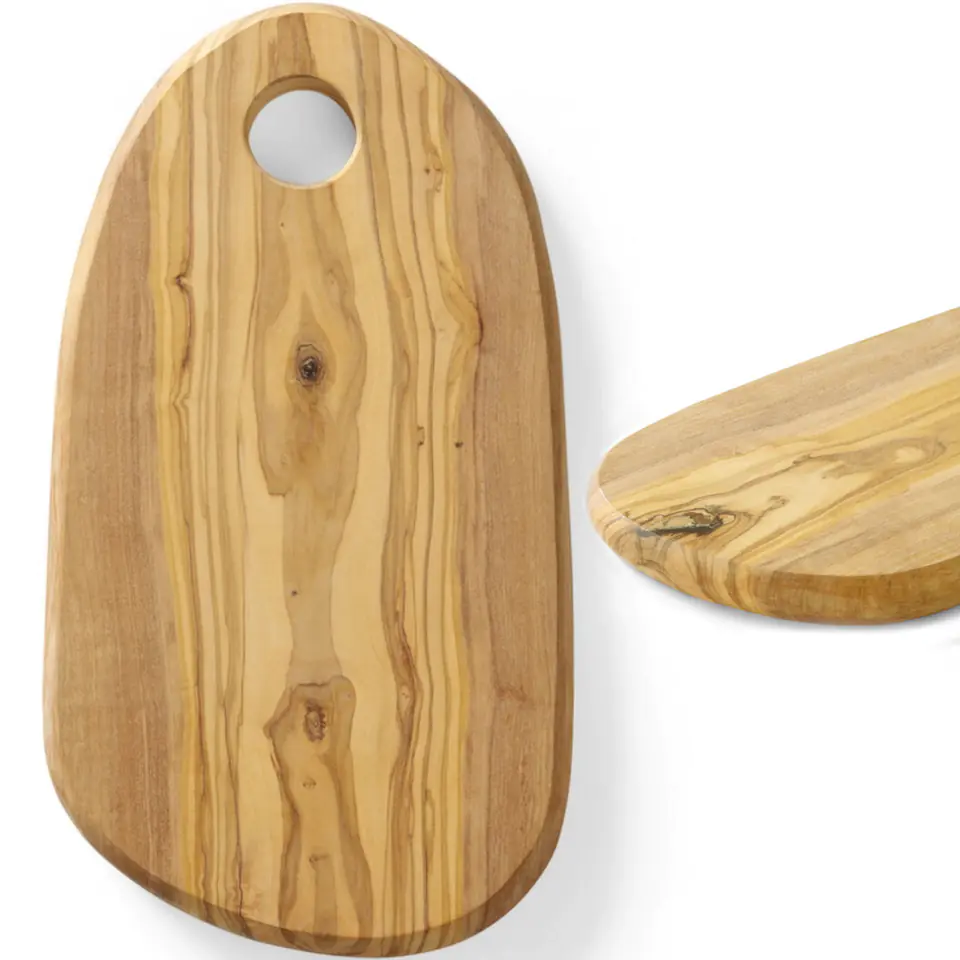 ⁨Olive wood serving board with hole 250 x 165 x 18 mm - Hendi 505229⁩ at Wasserman.eu