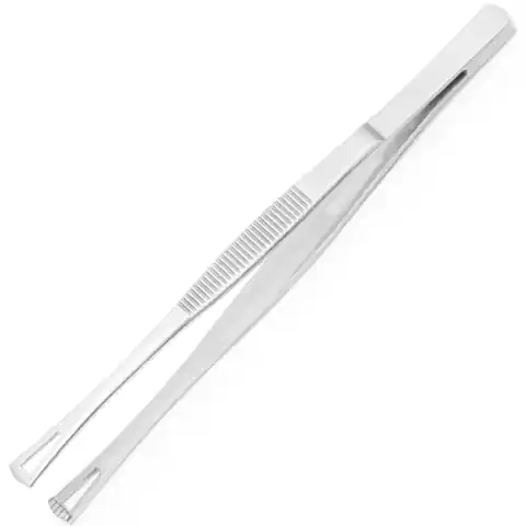 ⁨Kitchen tweezers with square tips and holes 145 mm - Hendi 680162⁩ at Wasserman.eu