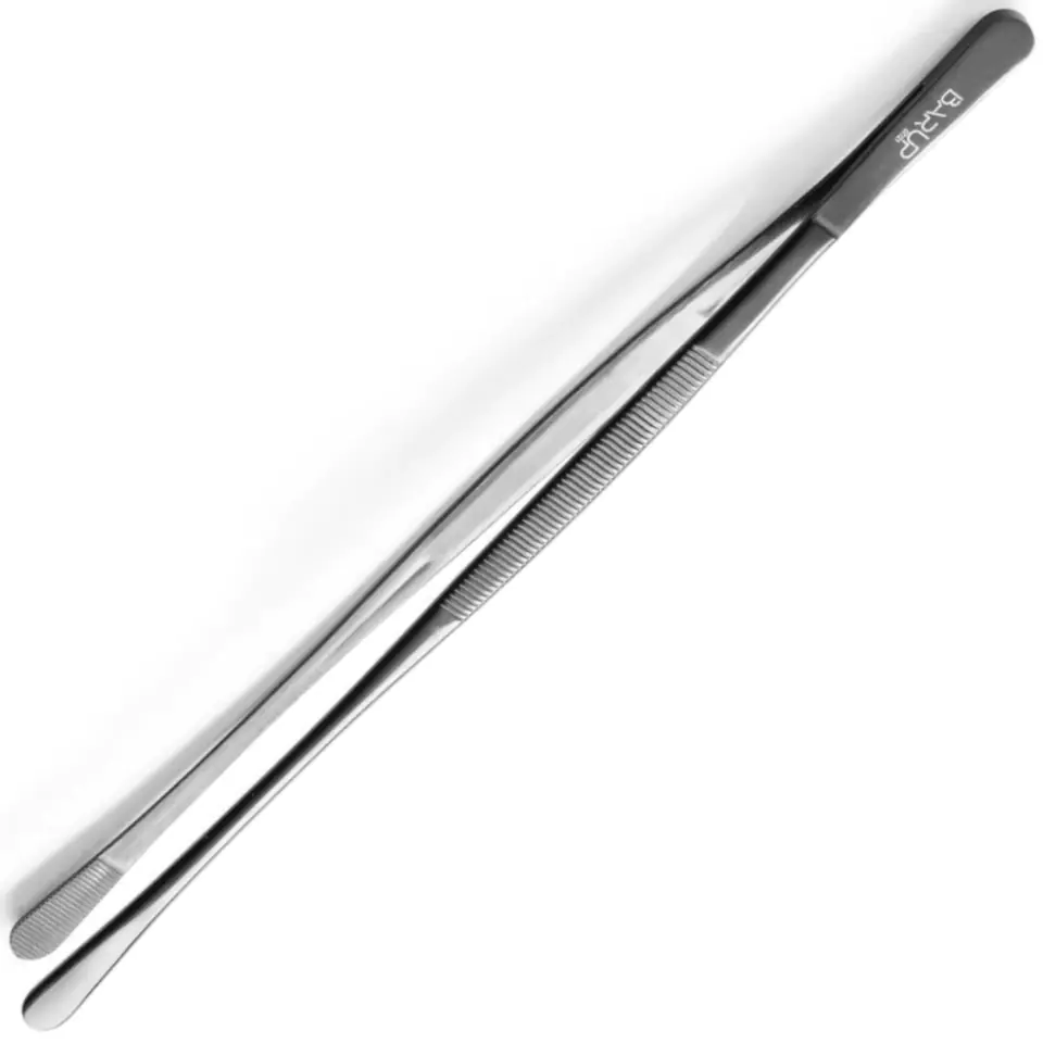 ⁨Kitchen tweezers with round tips coated 305 mm - black⁩ at Wasserman.eu