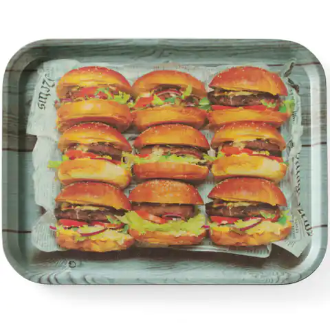 ⁨Anti-slip serving tray tasty burger 330 x 430 mm - Hendi 508008⁩ at Wasserman.eu