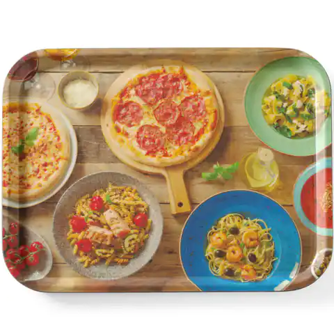 ⁨Anti-slip serving tray tasty pizza & pasta 330 x 430 mm - Hendi 508015⁩ at Wasserman.eu