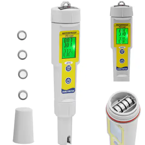 ⁨Acidometer pH meter with LCD thermometer 0-14 pH 0-50 C⁩ at Wasserman.eu