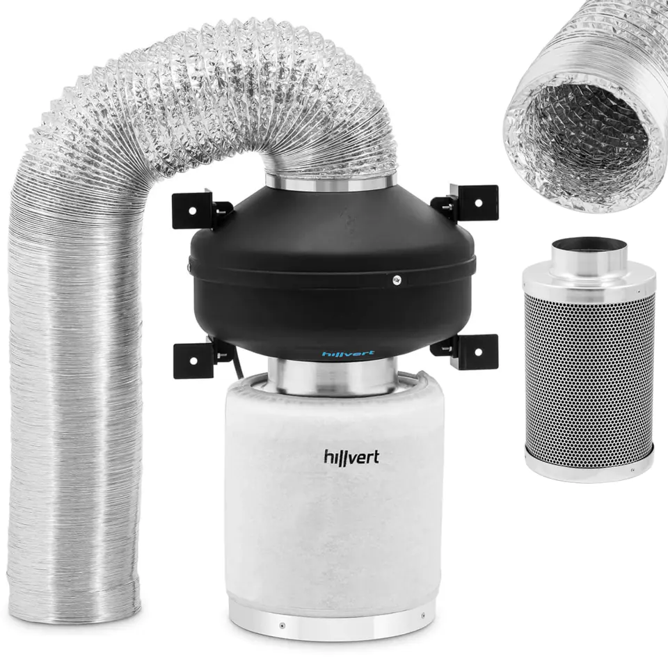 ⁨Ventilation kit, fan, carbon filter, ventilation pipe, avg. 125 mm 10 m⁩ at Wasserman.eu