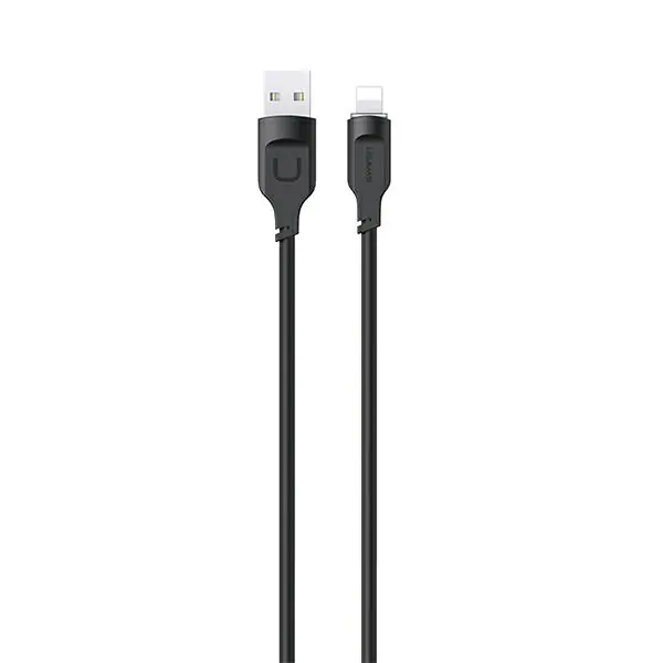 ⁨USAMS Kabel lightning Fast Charging 2,4A Lithe Series 1,2m czarny/black SJ565USB01(US-SJ565)⁩ w sklepie Wasserman.eu