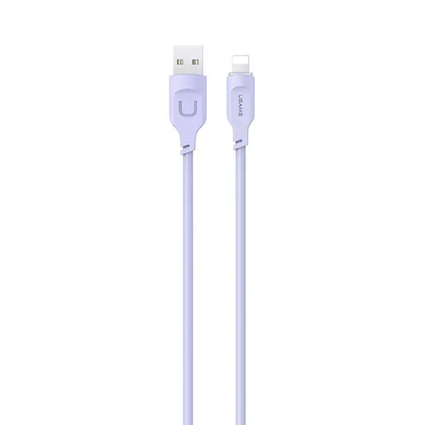 ⁨USAMS Kabel lightning Fast Charging 2,4A Lithe Series 1,2m purpurowy/purple SJ565USB03 (US-SJ565)⁩ w sklepie Wasserman.eu