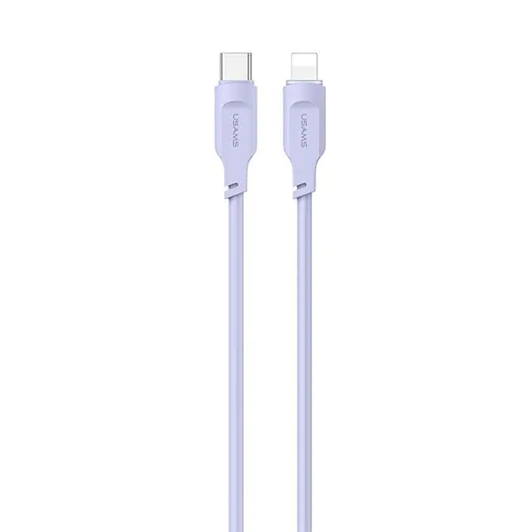 ⁨USAMS Kabel USB-C na Lightning PD Fast Charging 1,2m 20W Lithe Series purpurowy/purple SJ566USB03 (US-SJ566)⁩ w sklepie Wasserman.eu