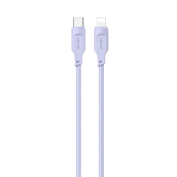 ⁨USAMS USB-C to Lightning PD Fast Charging Cable 1.2m 20W Lithe Series Magenta/Purple SJ566USB03 (US-SJ566)⁩ at Wasserman.eu