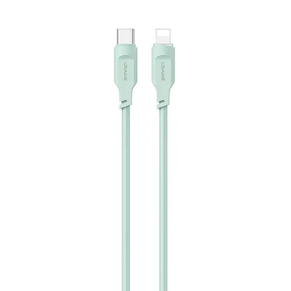 ⁨USAMS Kabel USB-C na Lightning PD Fast Charging 1,2m 20W Lithe Series zielony/green SJ566USB04 (US-SJ566)⁩ w sklepie Wasserman.eu