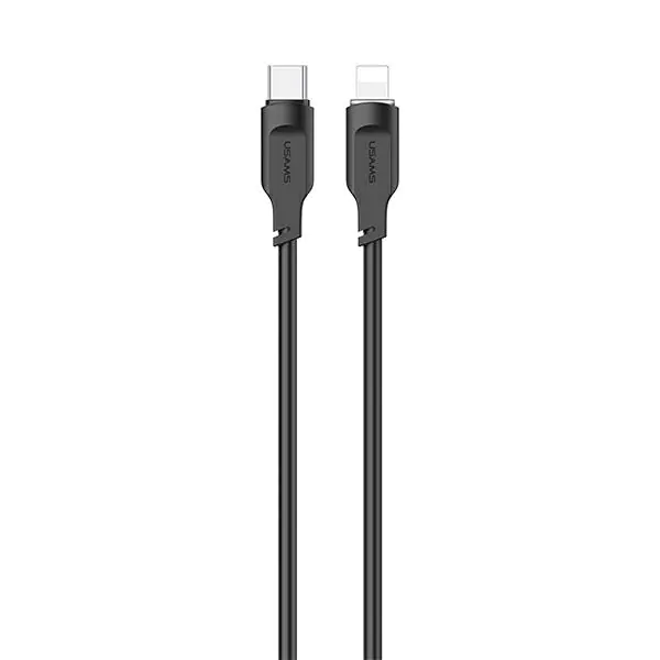 ⁨USAMS USB-C to Lightning PD Fast Charging Cable Lithe Series 1.2m 20W black/black SJ566USB01 (US-SJ566)⁩ at Wasserman.eu