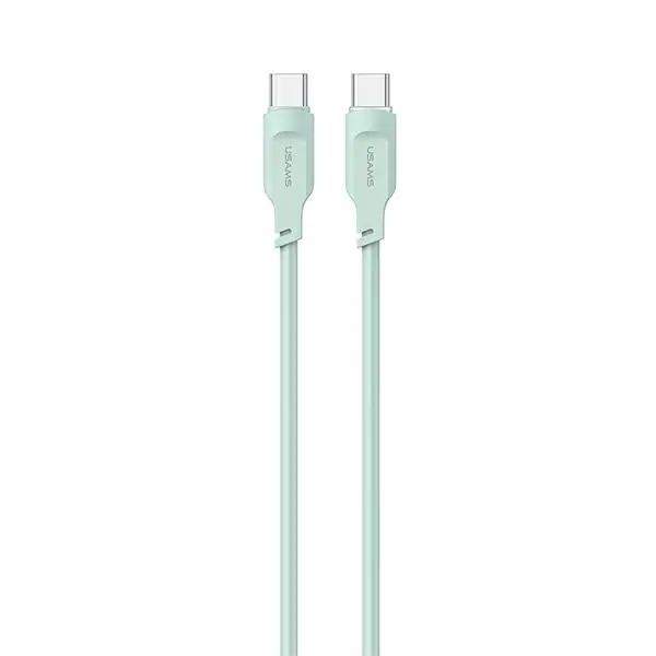 ⁨USAMS Kabel USB-C na USB-C PD Fast Charging 1,2m 100W Lithe Series zielony/green SJ567USB04 (US-SJ567)⁩ w sklepie Wasserman.eu