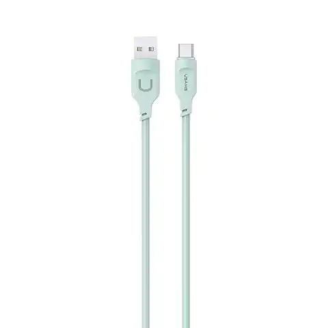 ⁨USAMS Cable USB-C PD Fast Charging 1.2m 6A Lithe Series green/green SJ568USB04 (US-SJ568)⁩ at Wasserman.eu