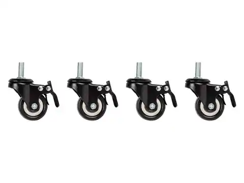 ⁨Castors x4 for wall mounting 19 inch cabinets⁩ at Wasserman.eu