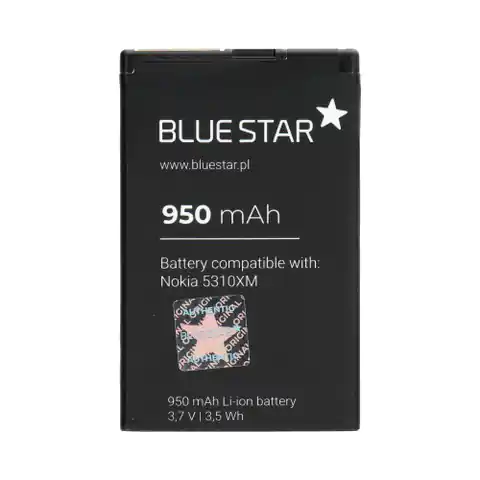 ⁨Li-Ion Battery for NOKIA 5310/6600F/7210S/7310S 950mAh Blue Star⁩ at Wasserman.eu