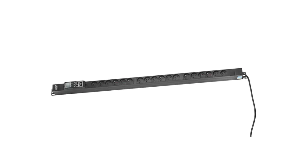 ⁨Listwa monitorująca pionowa wtyk zasilający DIN49440 gniazda 18x NF-C61-314 (E) 16A DN-IP-V-2-18E⁩ w sklepie Wasserman.eu