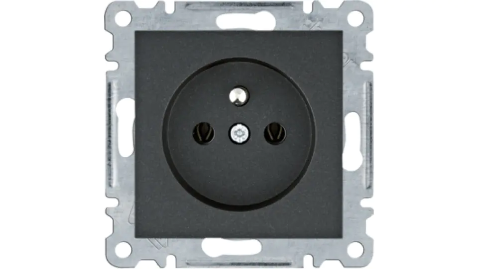 ⁨Lumina Power socket with ground 16A/250VAC black WL1023⁩ at Wasserman.eu