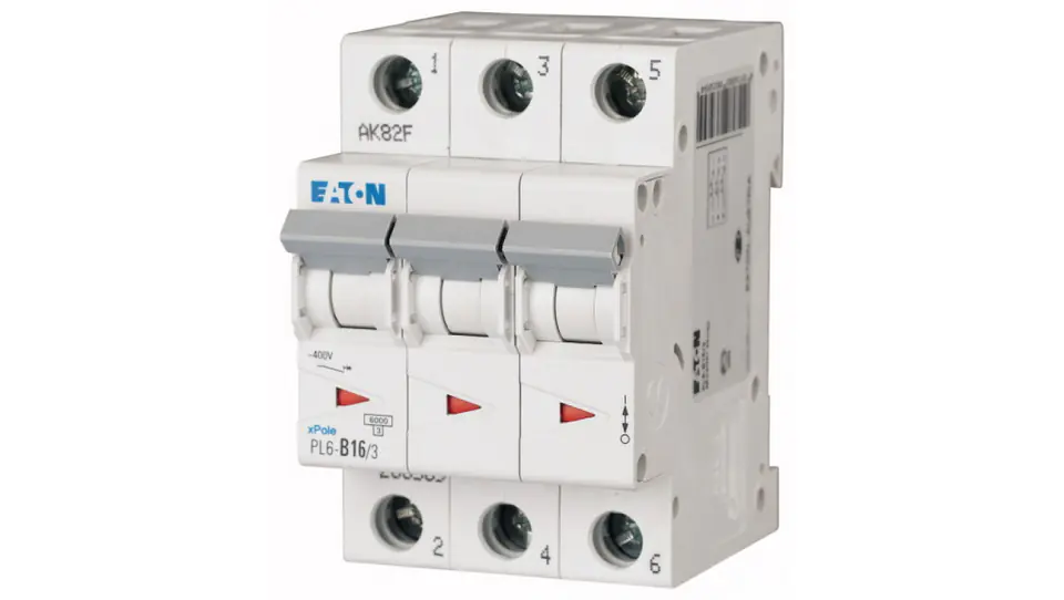 ⁨Circuit Breaker 3P B 16A 6kA AC PL6-B16/3 286589⁩ at Wasserman.eu